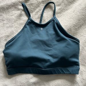 NOBULL halter top sports bra (M) in deep teal
